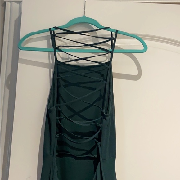 Lulus Green lace up dress - Picture 4 of 10